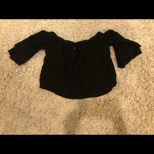 black off the shoulder top
